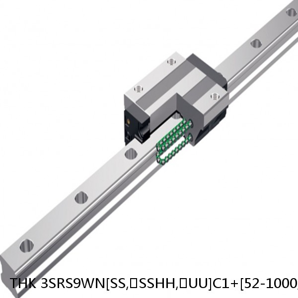 3SRS9WN[SS,​SSHH,​UU]C1+[52-1000/1]L[H,​P]M THK Miniature Linear Guide Caged Ball SRS Series